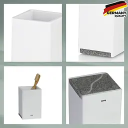 Стакан для зубних щіток KELA Cube білий 7х7х11 см (23692) - мініатюра 3