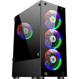 Корпус 1stPlayer V2-A-4F1 Black [134415]