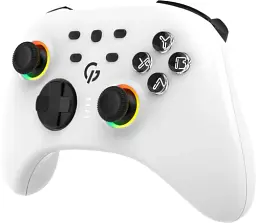Геймпад GamePro GPX13W, White, бездротовий (Bluetooth / USB 2.4GHz / Type-C), для ПК / Switch / Android / iOS, 14 кнопок / 2 аналогові стіки / D-Pad, вібрація, RGB підсвічування, акумулятор 1000 mAh - мініатюра 2