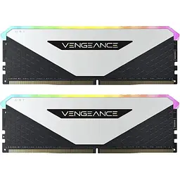 Модуль пам'яті для комп'ютера DDR4 32GB (2x16GB) 3600 MHz Vengeance RGB RT White Corsair (CMN32GX4M2Z3600C18W)