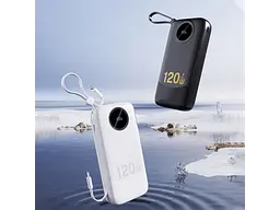 Зовнішній акумулятор (Power Bank) Dudao 20000mAh K13 Pro 22,5W PD,QC USB-A,USB-C In/Out,with built-in USB-C/Lightning cables Black (6977196680276) - мініатюра 4