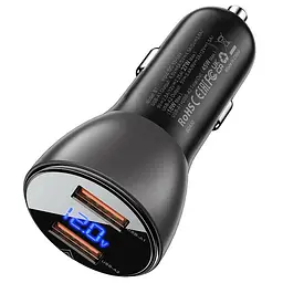 АЗП Acefast B7 QC3.0 45W (2USB-A) Transparent black - мініатюра 2