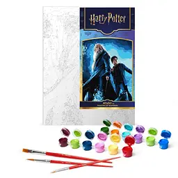Картина за номерами WB Harry Potter: Гаррі та Дамблдор з фарбами металік 40х50см