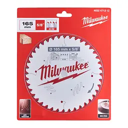 Диск пиляльний по дереву PFTE MILWAUKEE, діаметр 165х15,87х1,6мм, 40 зуб. - мініатюра 2