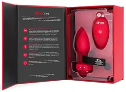 Анальна пробка з вібрацією та панеллю управління B-Vibe Vibrating Heart Plug M/L Red - мініатюра 8