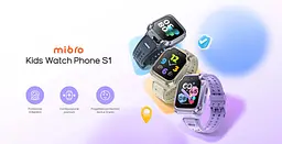 Дитячий годинник-телефон Mibro S1, 1.68", 360x390, GPS, 8MP+5MP, 900мА·рік, 2АТM, пісочно-золотий - мініатюра 4