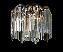 Кришталева люстра Splendid Ray LGH90351/5 (FGD) стельова люстра із золотою основою та вертикальними кришталевими підвісами