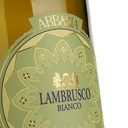 Ігристе вино Abbazia Lambrusco Bianco Emilia Fiorino d’Oro IGT, біле, напівсухе, 0.75 л - мініатюра 3