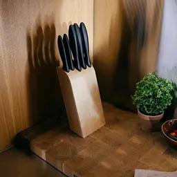 Набір ножів у дерев'яному блоці Fiskars Essential (1023782) - мініатюра 9