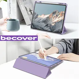 Чохол-книжка BeCover Soft Edge TPU з кріпленням Apple Pencil для Apple iPad Pro 13" M4 2024 Purple (711719) - мініатюра 4