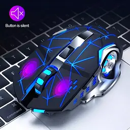 Миша бездротова ігрова з підсвічуванням T-Wolf Q13 BT Strip Black Original 2,4G+Bluetooth - мініатюра 7