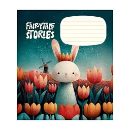 Зошит Школярик Fairytale Stories 12 аркушів коса лінія (012-3755C), в асортименті - мініатюра 4