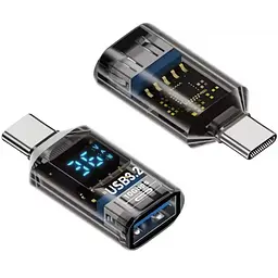Перехідник OTG USB 3.2 AF to USB-C M 10Gbps QC 36W with display XoKo (AC-322UTC)