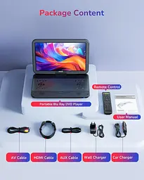 Портативний Blu-ray/DVD плеєр 17.6" з екраном 15.4", HDMI, Full HD, акумулятор 4000 мА·год - мініатюра 2