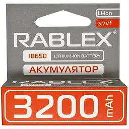 Літій-іонний акумулятор Rablex 18650 3200 mAh 3.7 V (Li-ion) Original - мініатюра 4