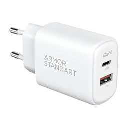 Зарядний пристрій Armorstandart 1xUSB-C PD25W + 1xUSB QC3.0 GaN white (ARM87066) - мініатюра 5