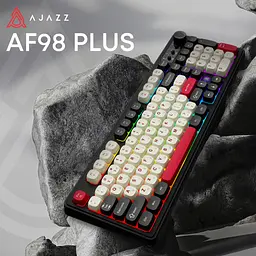 Клавіатура Ajazz AF98 Plus Wireless/Bluetooth/USB UA Black/White/Red (AF98-PLUS-BSR) - мініатюра 6
