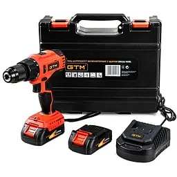 Шуруповерт GTM DSI18/60BL з ударом, 18V, 60Нм, 2x2Ah (DSI18/60BL)