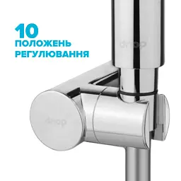 Тримач для ручної душової лійки DROP HL-M90-CH кріплення дюбель - мініатюра 2
