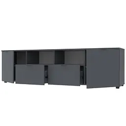 Комод Doros Рон 4 Графіт 2 фасади 2 шухляди 180х38х50 (44900234) - мініатюра 3