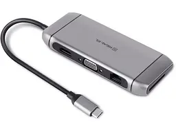 Мультипортовий адаптер REAL-EL CQ-900 Space Grey (EL123110003) - мініатюра 4