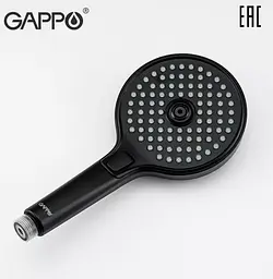 Душова лійка, 3-режим, чорний Gappo G004, Чорний матовий - мініатюра 5