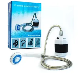 Душ портативний, кемпінговий із помпою на акумуляторі USB Travel shower - мініатюра 4