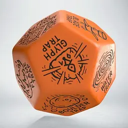 Кубик Q-Workshop Trap Generator Die: Orange&Black (12VTPG02)