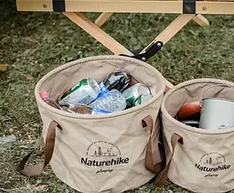 Складане відро для води з ПВХ Naturehike NH20SJ040, 20 л, зелений - мініатюра 5
