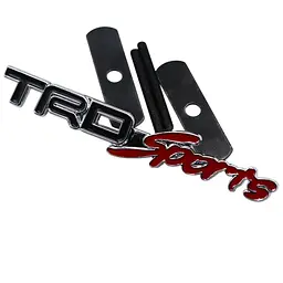 Емблема напис TRD Sports Чорна Червона (Завод)