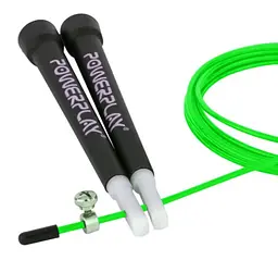 Скакалка швидкісна PowerPlay 4202 Ultra Speed Rope Зелена 2,9 м (PP_4202_Green) - мініатюра 2