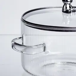Каструля Yiwu Crystal Bear HP-34-39 з термостійкого боросилікатного скла 2 л з ручкою Ведмедик, жароміцна - мініатюра 3