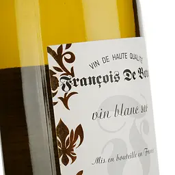 Вино Francois de Bovoy Blanc Sec, біле, сухе, 0,75 л (911719) - мініатюра 3