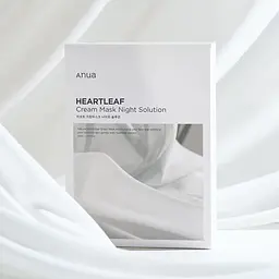 Нічна тканинна маска для живлення шкіри Anua Heartleaf Cream Sheet Mask Night Solution 25 мл (BT20534) - мініатюра 2
