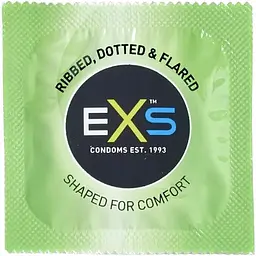 Презервативи EXS Ribbed & Dotted (ребристі, 1 шт.)
