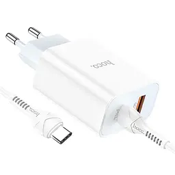 Мережевий зарядний пристрій HOCO N21 Topspeed PD30W QC3.0 Type-C to Type-C (33268-01_340) - мініатюра 5