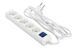 Подовжувач мережевий 5 розеток 3 метри 2E Power Extension 5 Type F 3m 16 A White