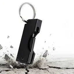 Захисний алюмінієвий чохол для ключа YubiKey 5 / 5C / Security Key NFC з брелком, Чорний, 1 шт - мініатюра 5