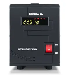 Стабілізатор Real-El Stab Energy-2000 Black - мініатюра 2
