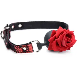 Кляп Master Series Eye-Catching Ball Gag With Rose - мініатюра 2