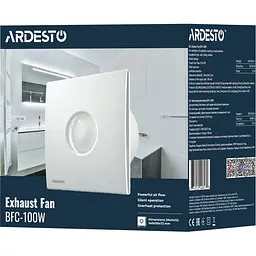 Витяжний вентилятор Ardesto BFC-100W 15 Вт 70 м3/г 2400 об./хв. 30 дБ білий - мініатюра 7