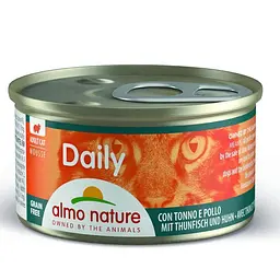 Консервований корм Almo Nature Daily Menu Cat Мус з тунцем та куркою для кішок (85 гр.)