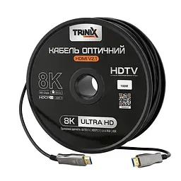 Кабель HDMI V2.1 оптичний Trinix 100м (AOC-HDMI8k-100m) (74-00144) - мініатюра 1
