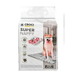 Пелюшки Croci Super Nappy для собак принт газета 84×57 см 30 шт