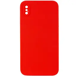 Чохол Silk Square Full Camera Protective (AA) NO LOGO для Apple iPhone X / XS (5.8") Червоний / Red