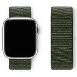 Ремінець DK CDK для Apple Watch 45mm (Series 7 / 8 / 9) Nylon Sport Loop (09038) (olive flak) - мініатюра 2