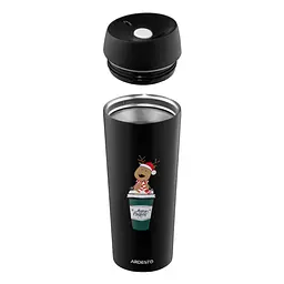 Термочашка Ardesto Сoffee Time Reindeer AR2645RN 450 мл чорна - мініатюра 5