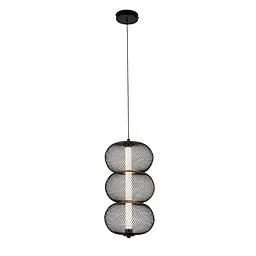 Люстра LED Levistella 7812036 BK, 6W, 3000K, чорний метал, сучасний стиль для вітальні - мініатюра 2