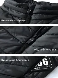 Термо жилет з активним підігрівом від Power Bank USB, з ефектом «теплого кокона», 3 температурних режими, розмір XL, Чорний - мініатюра 7