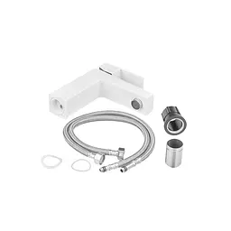 Змішувач для умивальника Plamix Kubus-001 SET white PM0671 Білий - мініатюра 4